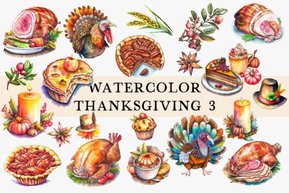 Evaluating the Watercolor Thanksgiving Set Vol 3 for Local Branding and Packaging