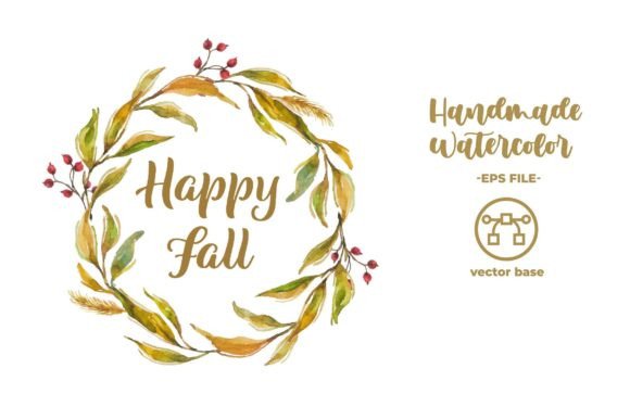 Fall Watercolor Frames & Illustrations