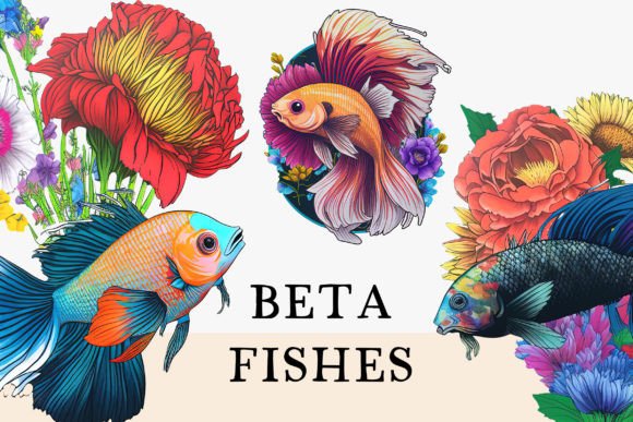 Refreshing Brand Visuals with Beta Fishes Watercolor Cliparts & Illustrations