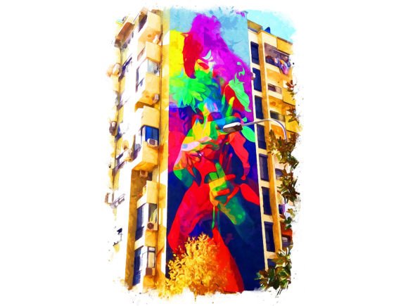 Tirana Albania Unique Watercolor Illustrations