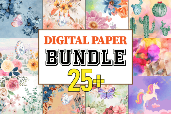 Watercolor Digital Paper Sublimation Set – Perfect for Handmade Crafters & Etsy Sellers