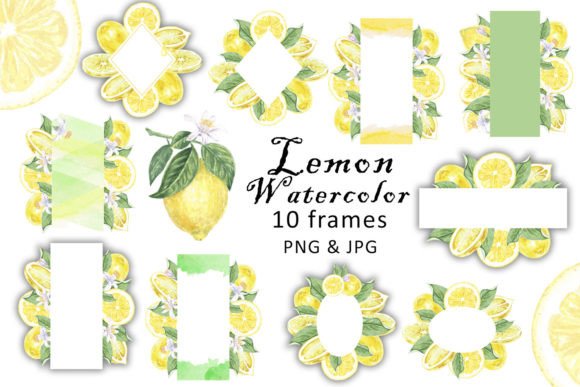Watercolor Frame Lemon Citrus Fruit PNG Review
