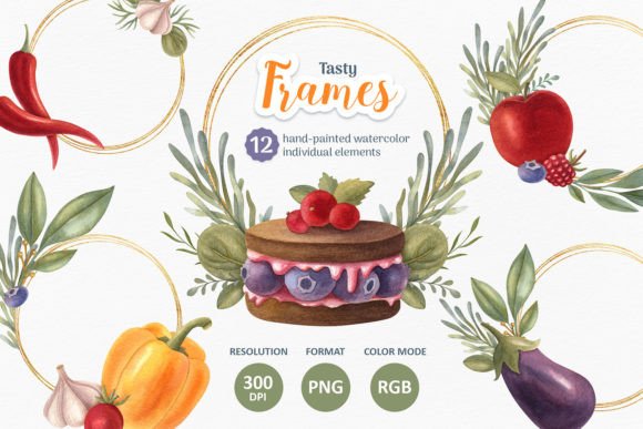 Watercolor Fruit and Vegetable Frames: A Brand Designer’s Real-World Review for Local Business Branding