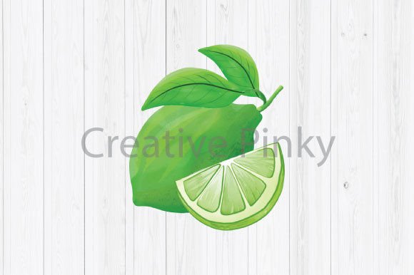 Watercolor Lemon PNG Lime Slice Illustrations for Digital Sellers