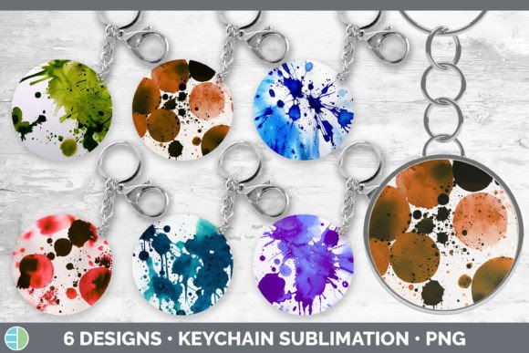 Watercolor Splatter Keychain Bundle Ke