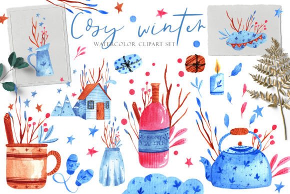 Watercolor Winter Illustrations for Design